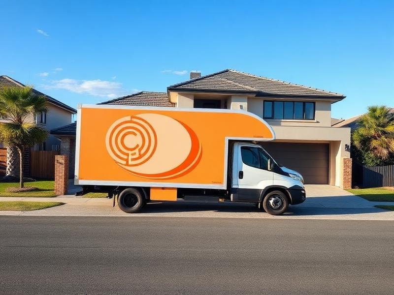 Our branded moving truck ready for a job in Perth